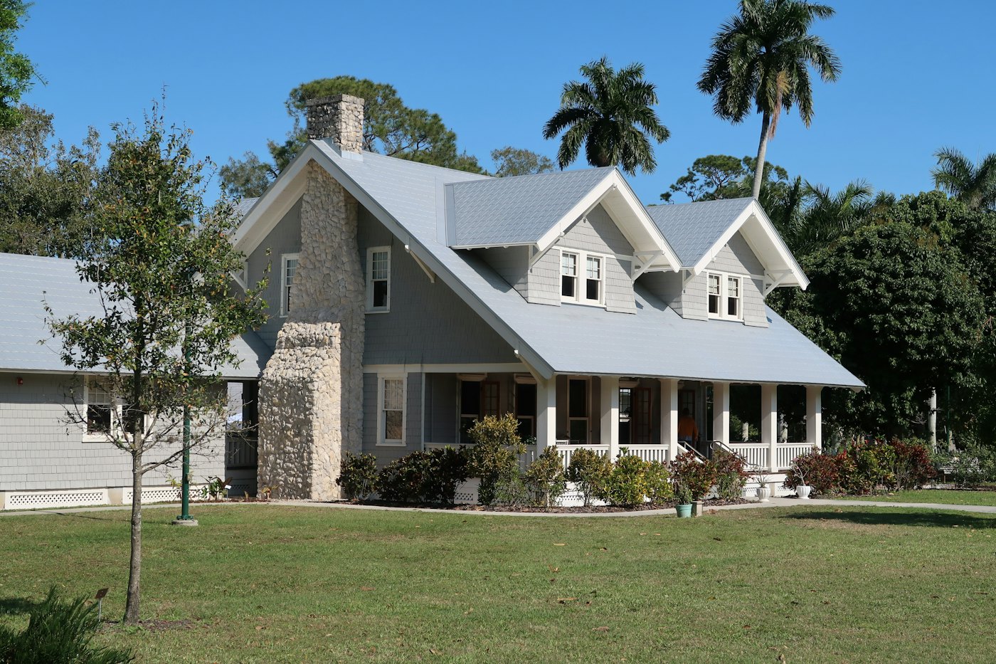 Contemporary house with large windows